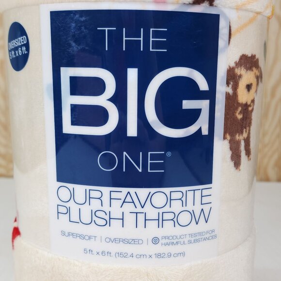 The Big One Oversized Plush Throw Blanket 5 Ft x 6 Ft Polyester Love Fur All - Picture 6 of 13